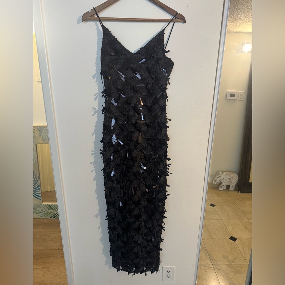 Black midi dress